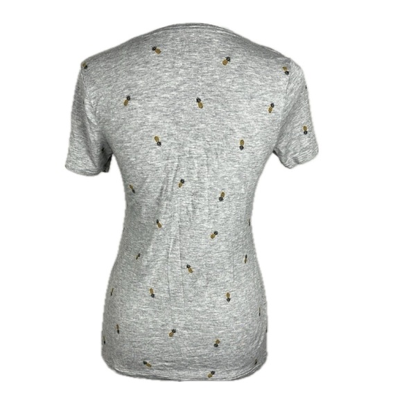 Apt 9 Essentials Gray Pineapple Print Short Sleeve T-Shirt Soft Novelty Sz XS - Picture 2 of 8